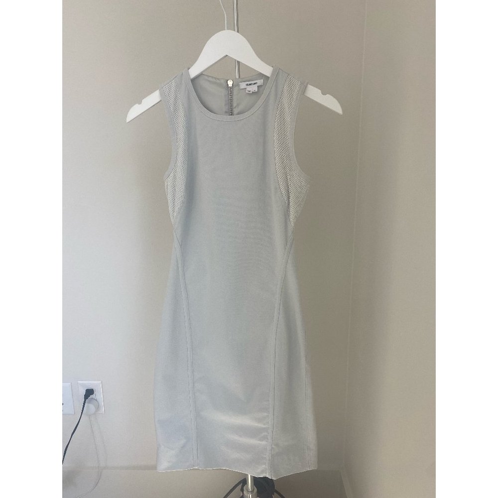 Helmut Lang Prism Compress Twill Sleeveless Dress, Sz 0